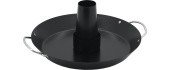 Grill stand for chicken with pan