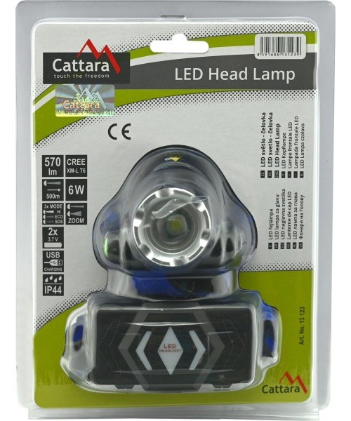 LED žibintuvėlis ant galvos Cattara Zoom, 570 lm