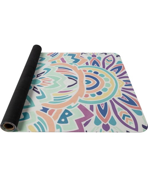 Yoga Mat Yate, Natural Rubber, 1mm, Pink / Blue 
