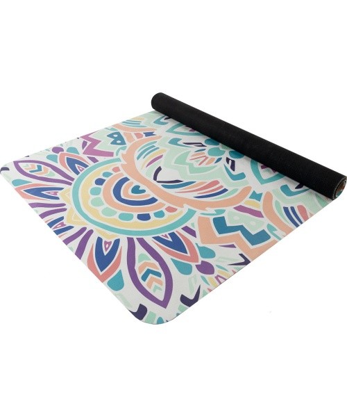 Yoga Mat Yate, Natural Rubber, 1mm, Pink / Blue 