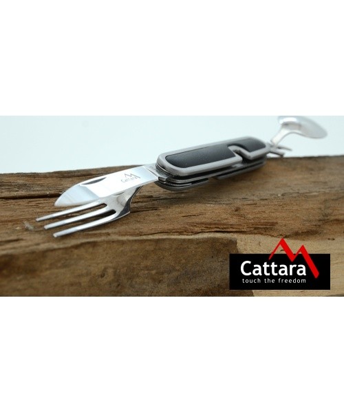 Folding knife with cutlery tool Cattara CAMPING, 9 cm