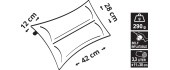 Self-Inflating Pillow Cattara Twin - Blue, 42x28x12cm