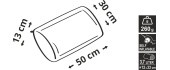 Savaime prisipučianti pagalvė Cattara, žalia, 50x30x13 cm