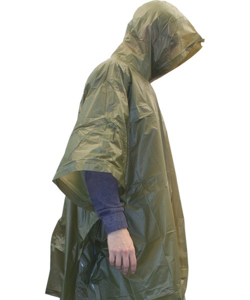 Lietpaltis-poncho Highlander, alyvuogių spalvos