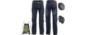 W-TEC Pawted Dark men's moto jeans - Dark blue
