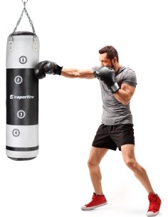 Punching Bag inSPORTline Robkin 120 x 35 cm - Black/White