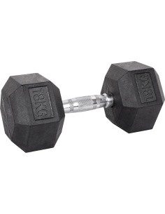 Šešiakampis hantelis inSPORTline Hexsteel 18 kg