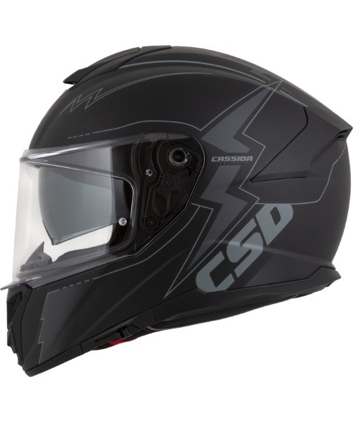 Motociklo šalmas Cassida Integral GT 2.1 Flash, matinė juoda / tamsiai pilka