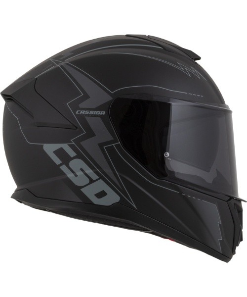 Motociklo šalmas Cassida Integral GT 2.1 Flash, matinė juoda / tamsiai pilka