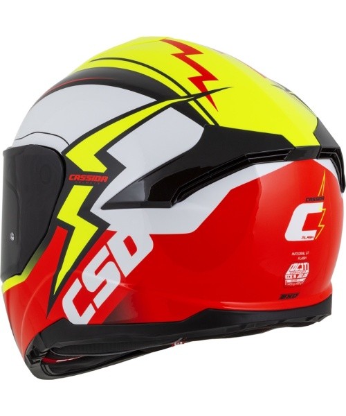 Motociklo šalmas Cassida Integral GT 2.1 Flash fluorescencinė geltona/fluorescencinė raudona/juoda/balta