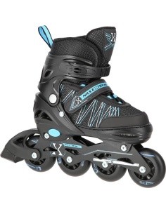 NH11912 2IN1 IN-LINE SKATES/HOCKEY ICE SKATES - Black/Blue