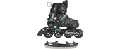 NH11912 2IN1 IN-LINE SKATES/HOCKEY ICE SKATES - Black/Blue