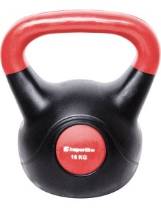 Cement-Filled Vinyl Kettlebell inSPORTline Vin-Bell Dark 16 kg