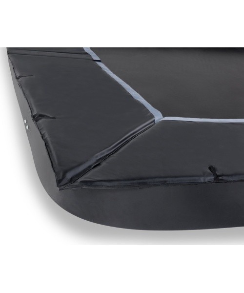 EXIT Dynamic ground level trampoline 244x427cm with safety net - black