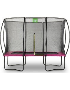 EXIT Silhouette trampoline 214x305cm - pink Outdoor Rectangular Coil spring Above ground trampoline