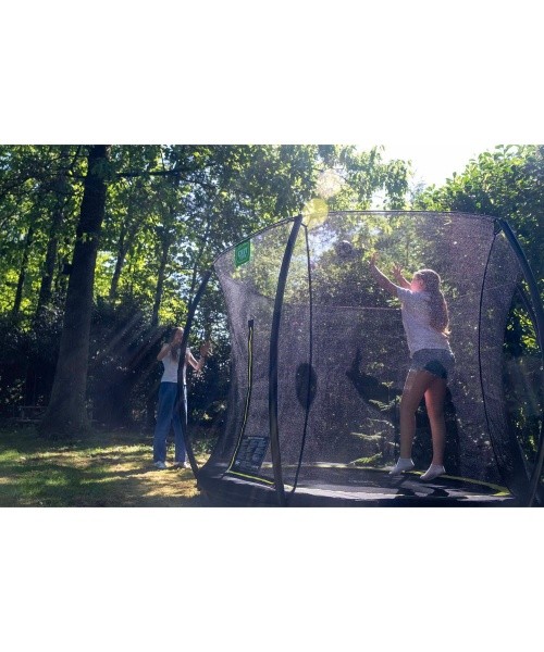 EXIT Silhouette įleidžiamas į žemę batutas ø244 cm su apsauginiu tinklu – juodas