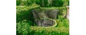 EXIT Silhouette ground trampoline ø366cm with safety net - green Outdoor Round Coil spring Sunken trampoline