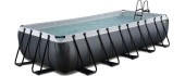 EXIT Black Leather pool 540x250x100cm with filter pump - black