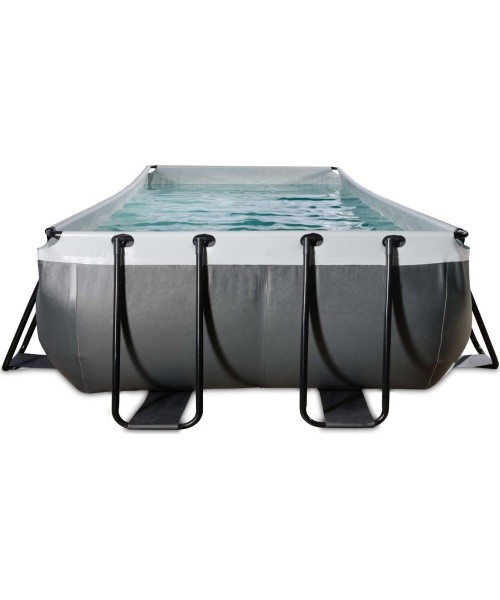 EXIT Black Leather pool 540x250x100cm with filter pump - black