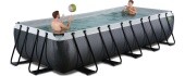 EXIT Black Leather pool 540x250x100cm with filter pump - black