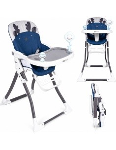 Maitinimo kėdutė Eco Toys Reindeer, mėlyna