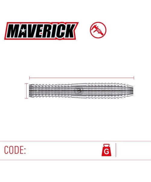 Winmau Maverick 80% tungsten steel tip darts