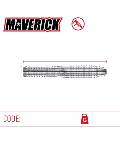 Winmau Maverick 80% tungsten steel tip darts