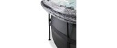 EXIT Black Leather pool ø450x122cm with sand filter pump and dome and heat pump - black
