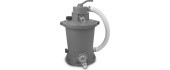 EXIT Black Leather pool ø450x122cm with sand filter pump and dome and heat pump - black