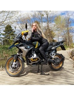 Moteriška motociklininkų striukė W-TEC Progair Lady - Juoda-fluo