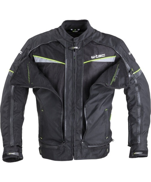 Vyriška motociklininko striukė W-TEC Progair - Juoda-fluo