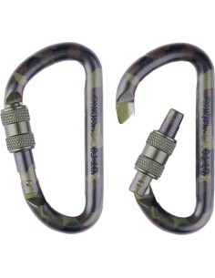 WOODLAND 80MM TACTICAL CARABINER (PAIR)