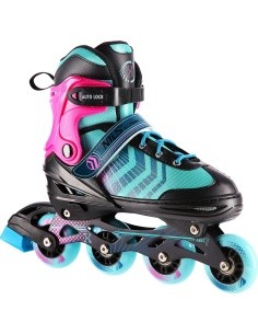 NH18192A 4IN1 IN-LINE SKATES/HOCKEY ICE SKATES - Black, violet