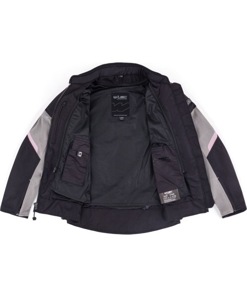 Women’s Summer Motorcycle Jacket W-TEC Mirelia - Black-Grey-Fluo