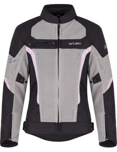 Moteriška vasarinė motociklininko striukė W-TEC Mirelia - Juoda ir pilka