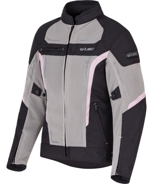 Women’s Summer Motorcycle Jacket W-TEC Mirelia - Black and grey