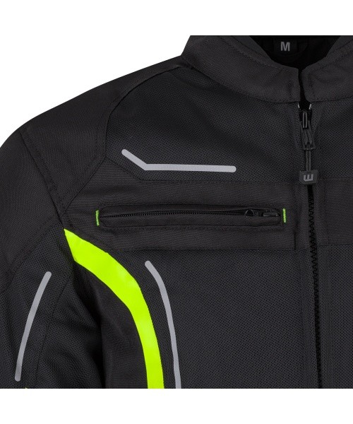 Men’s Summer Motorcycle Jacket W-TEC Mirelio - Gray-blue-red