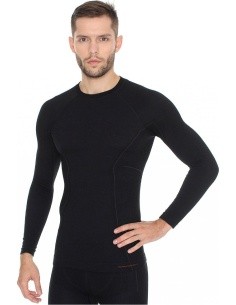 Brubeck Active Wool men's thermal shirt black - Black