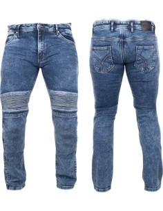 Men’s Motorcycle Jeans BOS Micas - Acid Blue