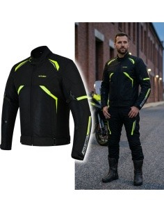 Motorcycle Jacket W-TEC Timuco - Black-Fluo