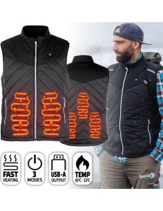 Vyriška šildoma liemenė inSPORTline WARMhim - Juoda