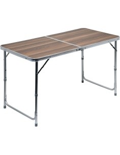 Sulankstomas turistinis stalas Cattara Double – rudas