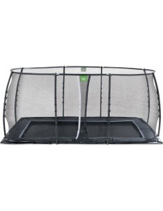 Įleidžiamas batutas EXIT Dynamic 275x458 cm su apsauginiu tinklu, juodas