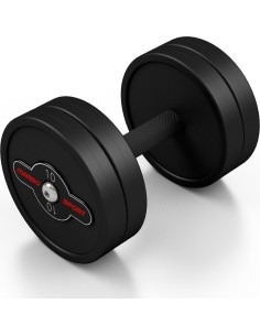 Rubber-coated dumbbell Marbo - 10 kg, black