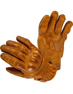 Leather Motorcycle Gloves W-TEC Trogir - Brown