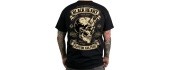 T-Shirt BLACK HEART Devil Skull - Black