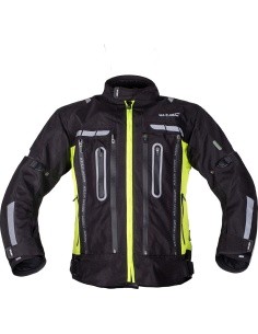Motorcycle Jacket W-TEC Gelnair EVO - Black-Fluo