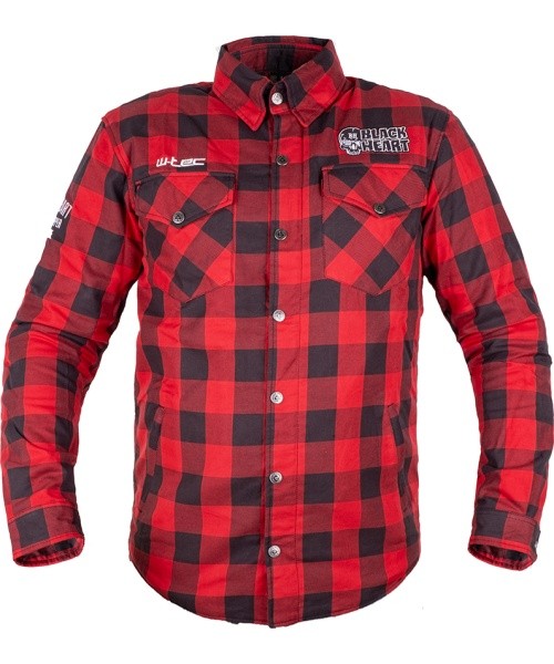 Motorcycle Shirt W-TEC Black Heart Rattlesneak - červeno-černá kostkovaná