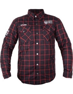 Motorcycle Shirt W-TEC Black Heart Rattlesneak - černá s červeným pruhem