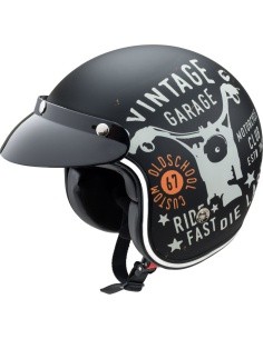Motorcycle Helmet W-TEC Café Racer - Vintage Garage